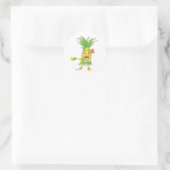 Sticker Rond Danse sur mesure de Hula ananas (Sac)