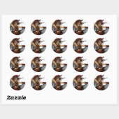 Sticker Rond Danse tambour (Feuille)