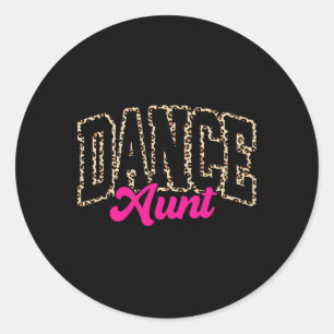 Sticker Rond Danse Tante Léopard Danser Tante Vie Filles Femmes
