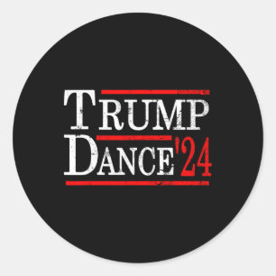Sticker Rond Danse Trump 2024 Trump Vance Drôle Républicain Pol