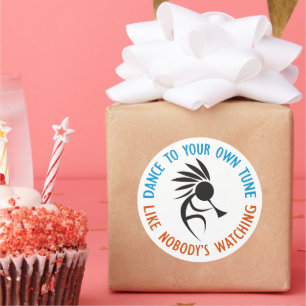 Sticker Rond Danser à son propre ton