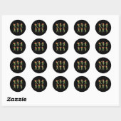 Sticker Rond Danser Elf Christmas Dance Challenge Garçons Fille (Feuille)