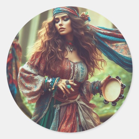 STICKER ROND DANSER GYPSI (Devant)