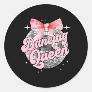 Sticker Rond Danser Queen Shirt Danser les années 70 80s Femmes