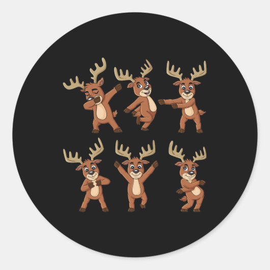 Sticker Rond Danser Reindeer Dance Challenge Christmas Boys Gi (Devant)