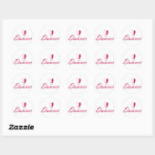 Sticker Rond Danseur (Feuille)