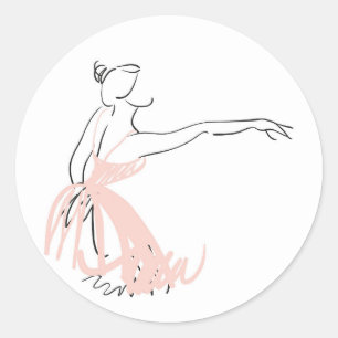 Sticker Rond Danseur classique de ballerine