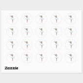 Sticker Rond Danseur de ballet (Feuille)