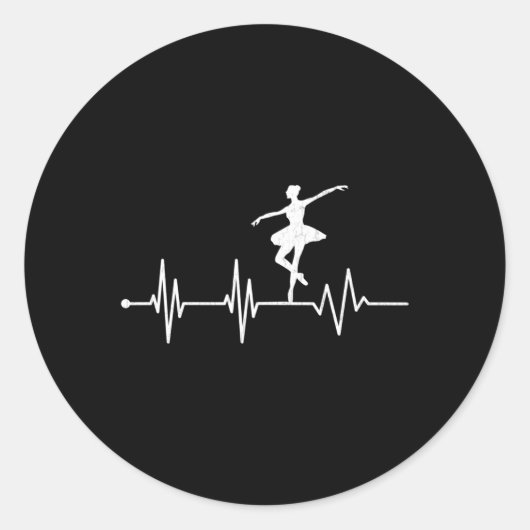 Sticker Rond Danseur de ballet Hebeat Ballerina Dance (Devant)