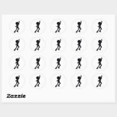 Sticker Rond "Danseur de disco " (Feuille)