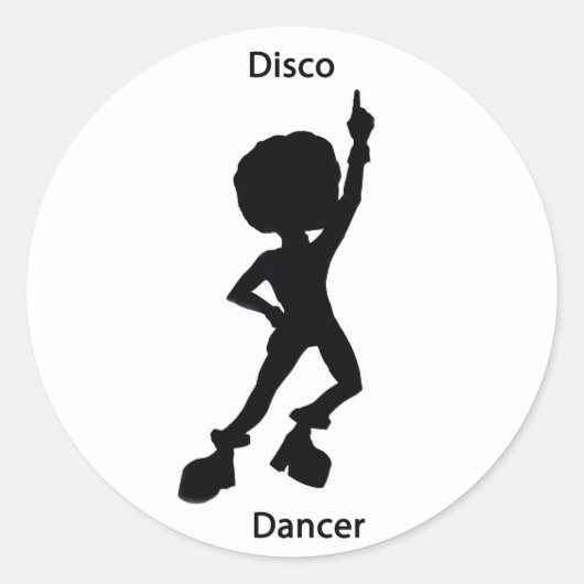 Sticker Rond Danseur Disco (Devant)