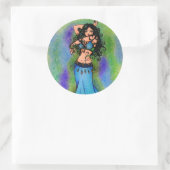 Sticker Rond Danseur du ventre Anniversaire (Sac)