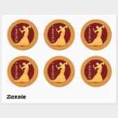 Sticker Rond Danseur flamenco (Feuille)