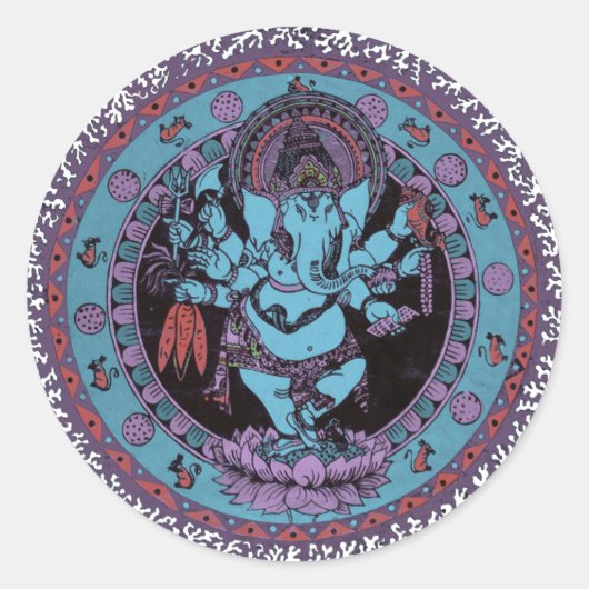 Sticker Rond Danseur Ganesh (Devant)