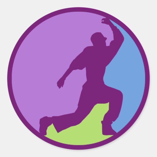 Sticker Rond Danseur Hip hop (Devant)