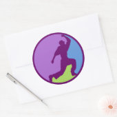 Sticker Rond Danseur Hip hop (Enveloppe)