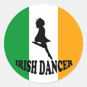 Sticker Rond Danseur irlandais d'étape