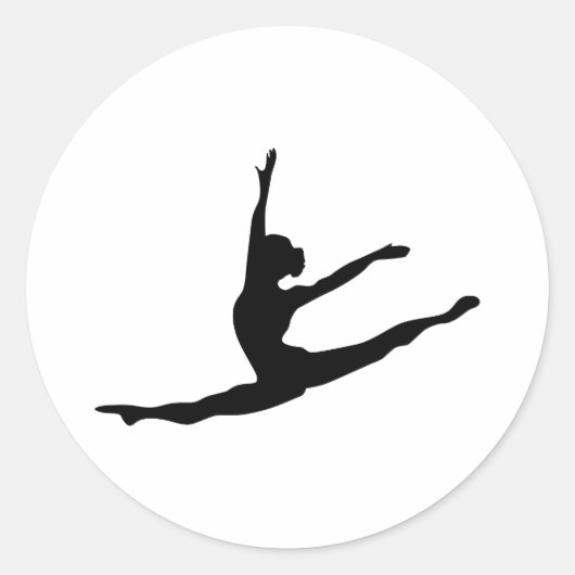 Sticker Rond Danseur moderne (Devant)