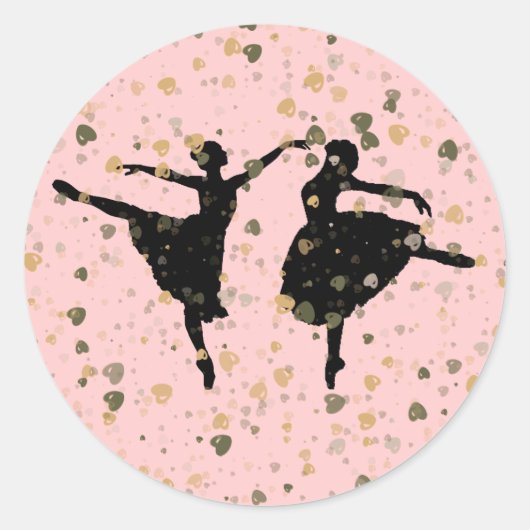 STICKER ROND DANSEURS DE BALLET (Devant)