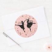 STICKER ROND DANSEURS DE BALLET (Enveloppe)