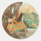 Sticker Rond Danseurs de ballet, Degas Art (Devant)
