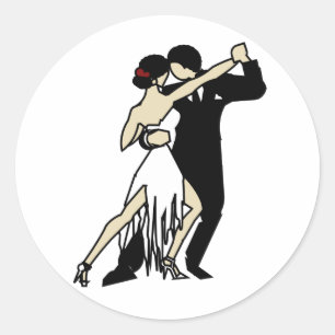 Sticker Rond Danseurs de tango