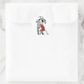 Sticker Rond Danseurs de tango (Sac)