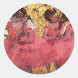 Sticker Rond Danseurs en rose