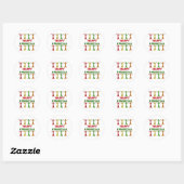 Sticker Rond Danseurs Kwanzaa (Feuille)