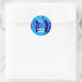 Sticker Rond Danseurs | TOUJOURS LE TEMPS DE DANSER | Cyan Blue (Sac)