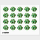 Sticker Rond Danseurs | TOUJOURS LE TEMPS DE DANSER | Vert (Feuille)