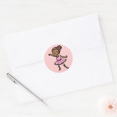 Sticker Rond Danseuse de ballet de dessin (Enveloppe)