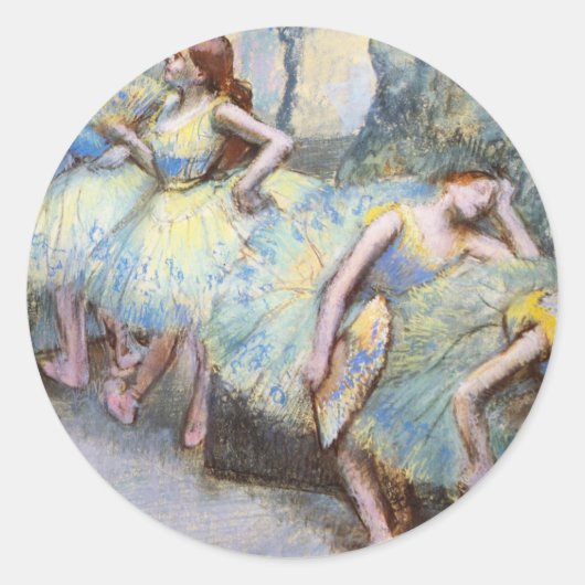 Sticker Rond Danseuse de ballet Degas Dansers d'art Peinture (Devant)