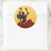 Sticker Rond danseuse du ventre de fusion tribale (Sac)