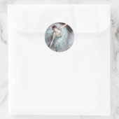 Sticker Rond Danseuse en vert par Edgar Degas (Sac)