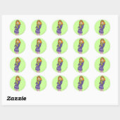 Sticker Rond Daphne Wondering (Feuille)
