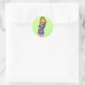 Sticker Rond Daphne Wondering (Sac)