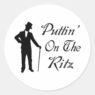 Sticker Rond Dapper Man Puttin Sur Le Ritz