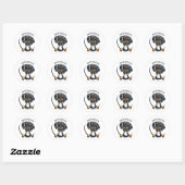 Sticker Rond Dapple Dachshund C'Est Tout Pour Moi (Feuille)