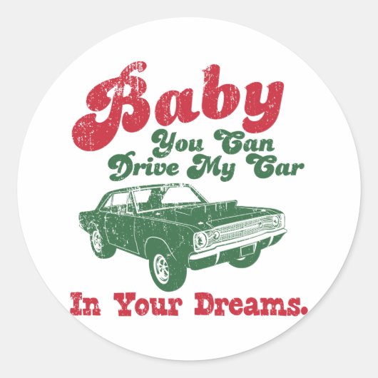 Sticker Rond Dard de 1968 Dodge Hurst Hemi (Devant)