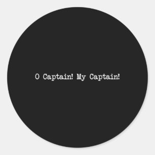 Sticker Rond Dark Academia Esthétique Oh Capitaine Mon Capitain
