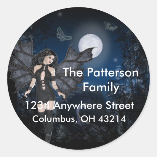 Sticker Rond Dark Angel & Dark Night Series (Devant)