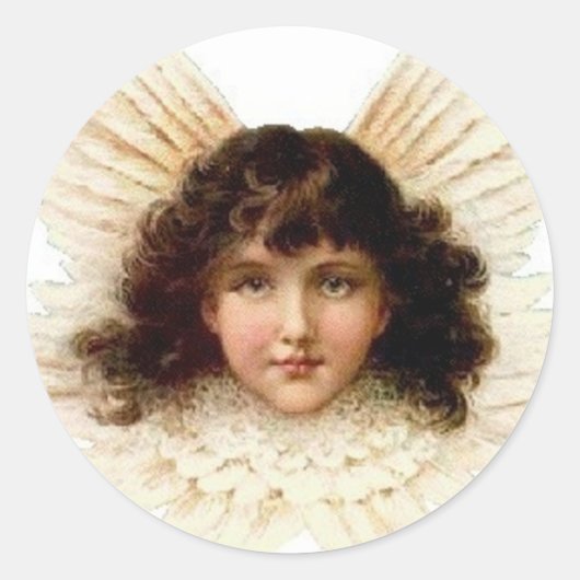 Sticker Rond Dark Haired Angel (Devant)