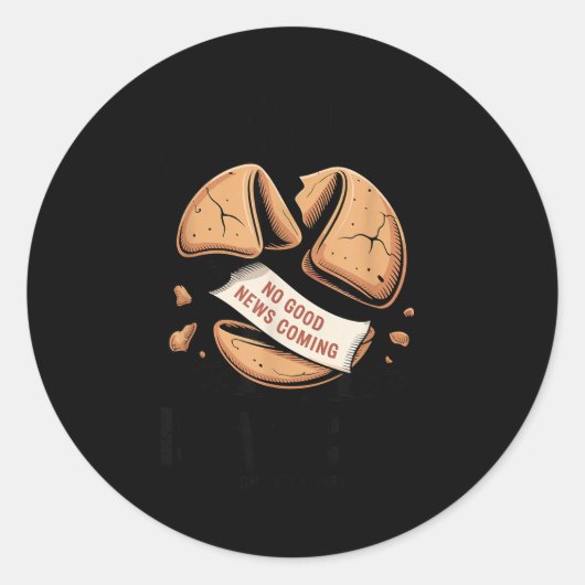 Sticker Rond Dark Humor Cynical Sarcastic Emotional Honesty Pes (Devant)