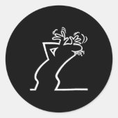 Sticker Rond Dark Humor Sarcasm Funny Quote Witty Irony Office (Devant)