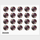 Sticker Rond Dark + Moody Rustique Floral Wedding Favoriser (Feuille)