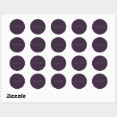 Sticker Rond Dark Purple Minimalist Plain Modern  (Feuille)
