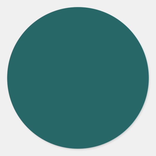 Sticker Rond Dark Teal Solid Color (Devant)