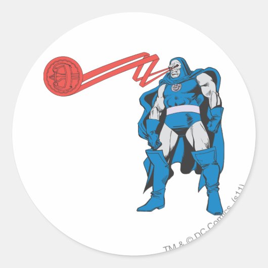 Sticker Rond Darkseid Utilise Des Puissances Psioniques (Devant)