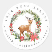 Sticker Rond Darling Reindeer | Christmas Baby Return Adresse (Devant)